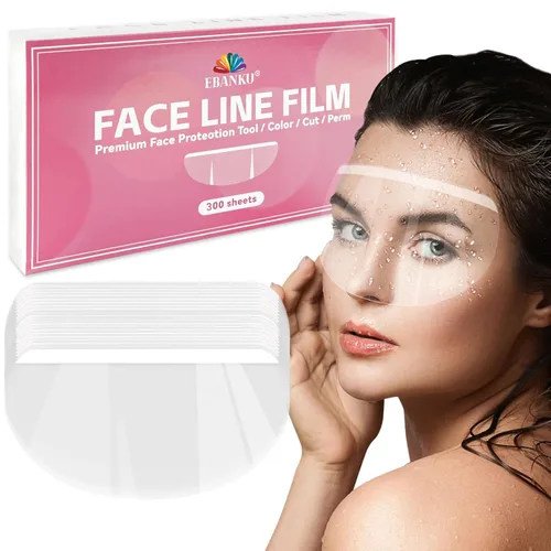 Vista 8 de EBANKU Viseras de ducha para protección facial, 50 unidades, viseras de plástico para la cara, protector para pestañas, protector para maquillaje