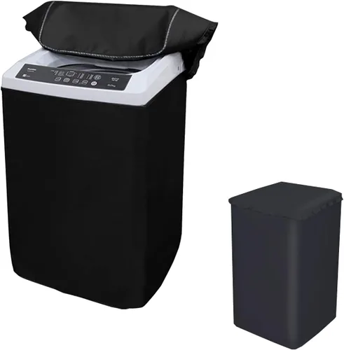 Vista 7 de Funda para lavadora, cubierta para lavadora/secadora para carga superior, resistente al polvo, impermeable, cubierta para lavadora totalmente