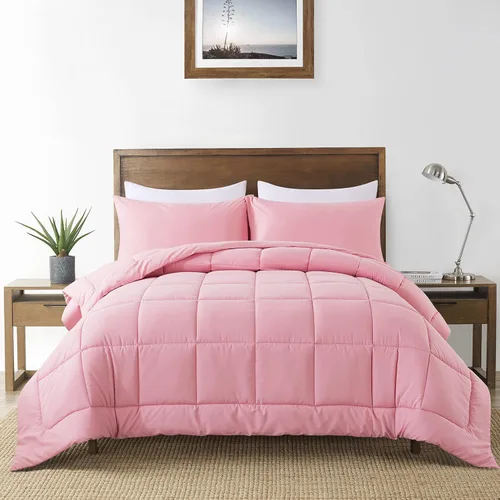 Vista 11 de DOWNCOOL - Juego de edredón de tamaño individual con funda de almohada - Juego de ropa de cama para todas las estaciones de 2 piezas, juego