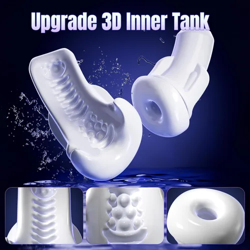 Vista 5 de Cafatop Masturbador masculino juguetes sexuales - Juguetes sexuales eléctricos para hombres con 6 empujones y 3 succiones, succión automática taza
