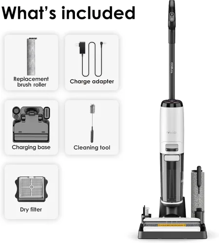 Vista 9 de Tineco Floor ONE S7 Aspiradora y trapeador a vapor inalámbrico todo en uno para limpieza húmeda y seca, lavadora de pisos para limpieza
