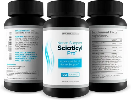 Vista 4 de Nerve Support Sciaticyl Pro - Fórmula mejorada - Nuestro mejor suplemento para el nervio ciático Soporte para la hinchazón - Flujo nervioso