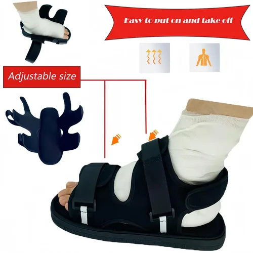 Vista 2 de Yodilala Zapato médico de yeso abierto, zapatos de recuperación postoperatoria, zapatos de yeso cubre botas médicas adecuadas para esguinces
