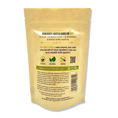 Vista 2 de Palm Beach Medicinal Herbs - Té de raíz de diente de león tostado - Serie de té de hierbas puras, 30