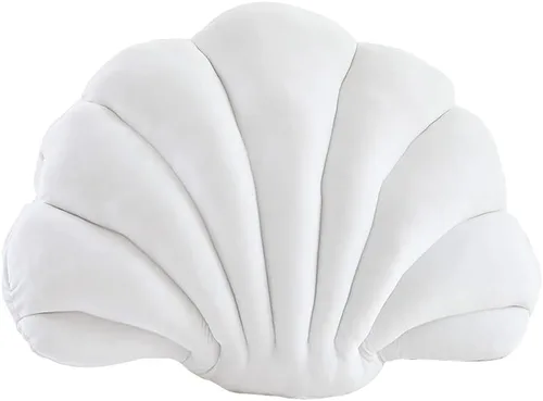 Vista 6 de Patty Both Seashell - Almohada decorativa de terciopelo con forma de concha de mar, almohadas decorativas para cama, sofá, decoración del hogar