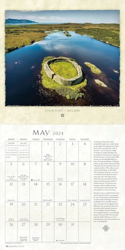 Vista 3 de Sacred Celtic Sites 2024 Wall Calendar And Other Places of Power in Britain and Ireland 12" x 24" Open Amber Lotus Publishing