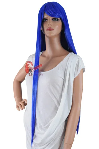Vista 4 de Epic Cosplay Persephone Peluca larga y recta negra de 40 pulgadas (12B1)
