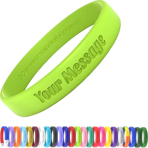 Vista 20 de Pulseras de silicona personalizadas de Reminderband, pulseras de silicona personalizadas, pulseras personalizables, pulseras personalizadas de goma