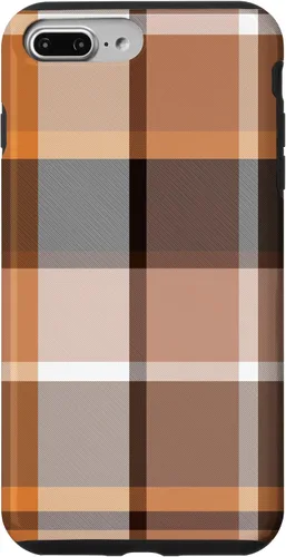 Vista 12 de iPhone 16 Buffalo Check Orange Brown Gingham Scottish Pattern Style Case