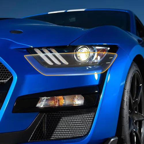 Vista 3 de Película protectora de pintura transparente precortada para automóvil autoadhesiva para Ford Mustang Shelby GT500 2021-2022 a prueba de lluvia