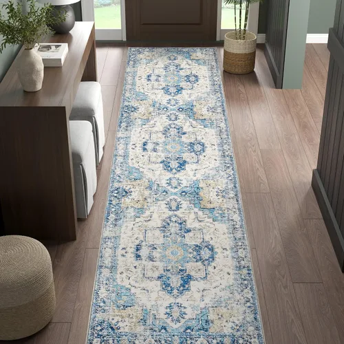 Vista 98 de jinchan Alfombra de Área 2x3 pies Alfombra Vintage de Entrada Lavable Bohemia Tapete Interior para Puerta Medallón Floral Tapete Pequeño para Puerta