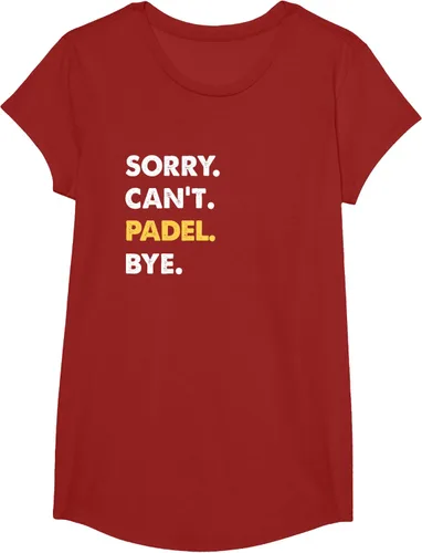 Vista 48 de Sorry Can't Padel Bye Funny Camiseta de Padel, Negro