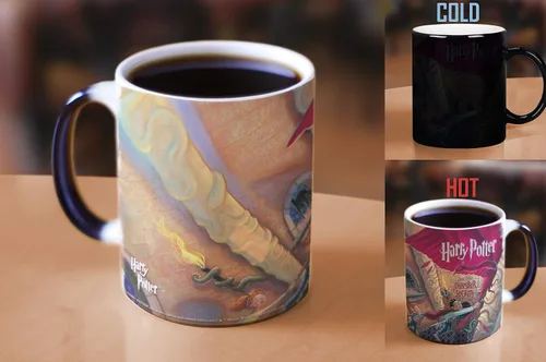 Vista 6 de Morphing Mugs Harry Potter y la cámara secreta activados por calor Taza de cerámica que cambia el calor Diseño oculto revelador Uso en casa