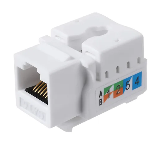 Vista 3 de TENINYU Paquete de 10 conectores RJ45 Keystone Jack 568A/568B, adaptador Keystone compatible con conector Cat 6/5e/5, conector Keystone Cat6
