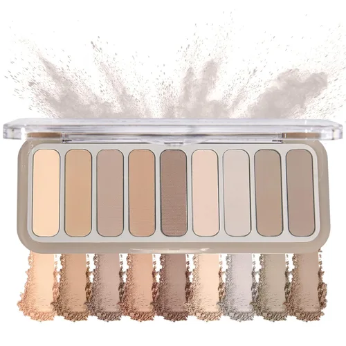 Vista 10 de Paleta de sombra de ojos desnuda 9 colores neutro desnudo mate brillo purpurina sombra de ojos paleta de maquillaje de alta pigmentación
