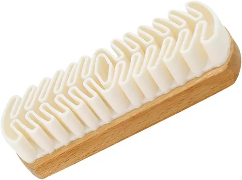 Vista 3 de ONDIAN CHUNCIN - 2psc Nubuck and Suede Brush Wooden Handle Hard Wearing Crepe for Cleaning Suede Brush Nubuck Leather Shoes Bags