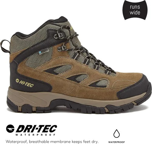Vista 2 de HI-TEC Yosemite WP - Botas de senderismo impermeables para hombre, ligeras, transpirables, para exteriores, para senderismo