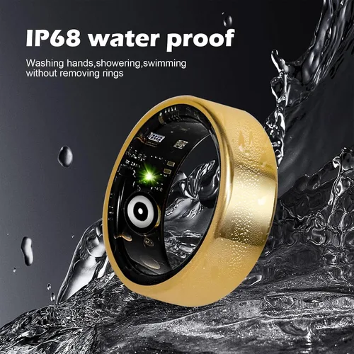 Vista 5 de Smart Ring Fitness Tracker for Women & Men, Heart Rate, Blood Oxygen, Blood Pressure, Sleep & Step Monitor, IP68 Waterproof Health Ring, Compatible