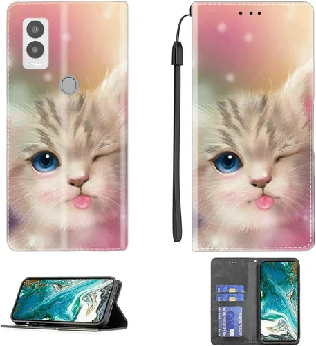 Vista 105 de Aroepurt Funda para UMIDIGI G1 Plus compatible con UMIDIGI G1 Plus Funda para teléfono Funda de piel sintética con función atril magnética CPT15