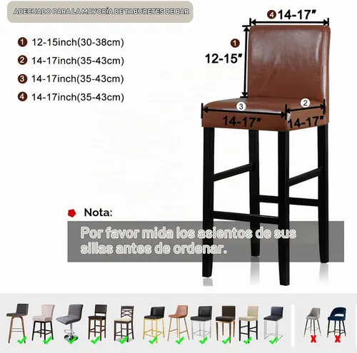 Vista 5 de Lellen - Fundas para taburete de bar de jacquard, fundas para silla de taburete de bar, fundas para silla de bar, fundas para taburete de bar
