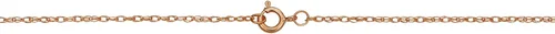 Vista 4 de Kooljewelry Collar de Cadena de Cuerda para Mujer - Collar con Colgante de Oro Rosa de 14 Quilates, Collar de Oro Rosa