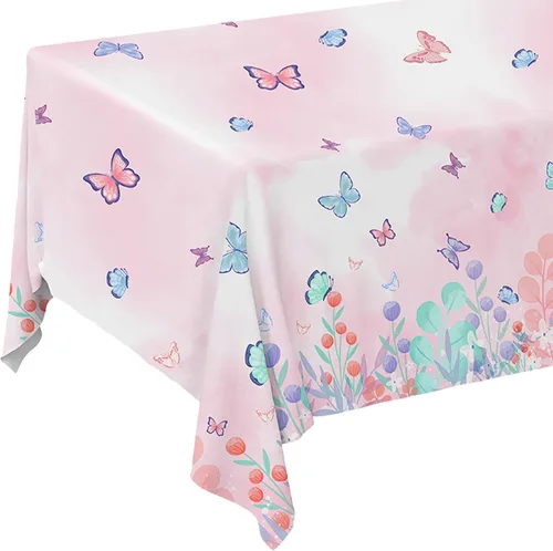 Vista 8 de Suministros para fiesta tropical Luau de flamencos, mantel desechable de plástico impermeable para decoraciones de fiesta de playa hawaiana, 3