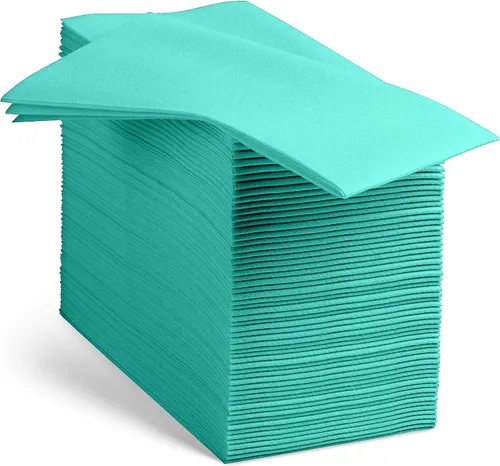 Vista 20 de 100 servilletas de papel de color beige con tacto de lino, suaves y absorbentes, para cocina, fiesta, boda, baño o cualquier ocasión (paquete de 100)