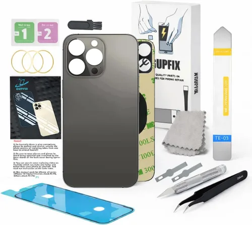 Vista 37 de Reemplazo de cristal trasero para iPhone 15Pro Max con herramientas Repir Big Hole OEM Rear Cover Glass Pre-Installed Internal Parts Easier