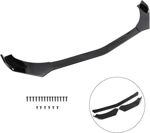 Vista 5 de cciyu 3 unids Universal Front Lip Splitter Parachoques Alerón Ajustable Labio ABS Ajuste para la mayoría de los coches
