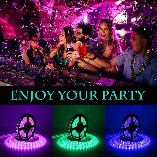 Vista 7 de SUPERNIGHT Tira de luz LED SMD5050 300LEDs de 16.4 pies con controlador Remort