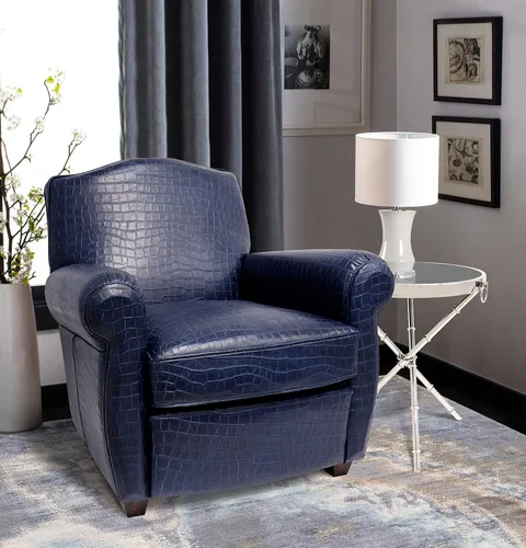 Vista 2 de Pasargad Home Vicenza Collection - Silla de cuero con forma de ala