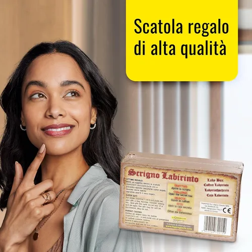 Vista 5 de Logica Jeux Art. Caja de laberinto - Rompecabezas de madera - Caja secreta - Dificultad increíble 5/6 - Colección Leonardo da Vinci