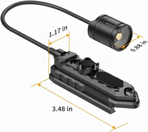 Vista 5 de Feyachi PS-30 - Interruptor de presión para serie FL compatible con Mlok y sistema de riel Picatinny Negro