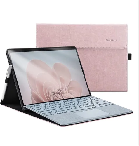 Vista 13 de Omnpak Microsoft Surface Pro 11/10/9 - Funda protectora ligera, múltiples ángulos, soporte para stylus, diseñada para Surface 11ª edición AI