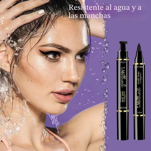Vista 6 de Sello delineador de ojos iMethod. 2 bolígrafos con proyecciones, sello perfecto para imitar ojos de gato, delineador líquido de larga duración