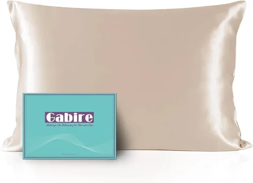 Vista 14 de Gabire Funda de almohada de seda de morera para cabello y piel, evita el acné, fundas de almohada de seda real de ambos lados, funda de almohada
