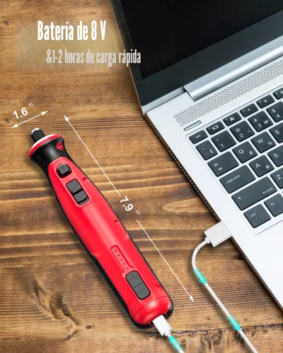 Vista 6 de AVID POWER Herramienta Rotatoria Inalámbrica de 8V Herramienta de Rectificado Recargable para Uñas de Perro, 5 Velocidades, 60 Piezas de Accesorios