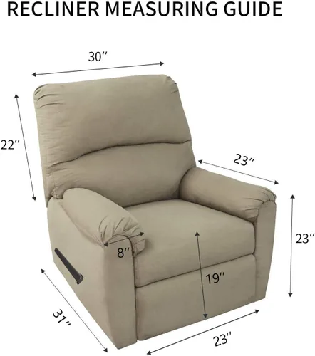 Vista 6 de PureFit Funda súper elástica para sofá reclinable con bolsillo, funda de sofá suave y antideslizante de elastano, lavable, protector de muebles