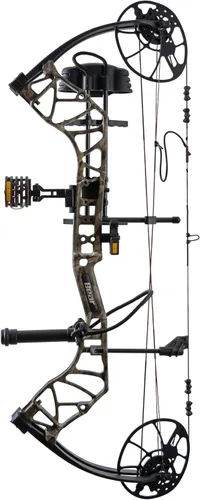 Vista 15 de Bear Legit Maxx - Arco compuesto listo para cazar, 70 libras. Peso de tiro con arco True Timber Strata/Negro