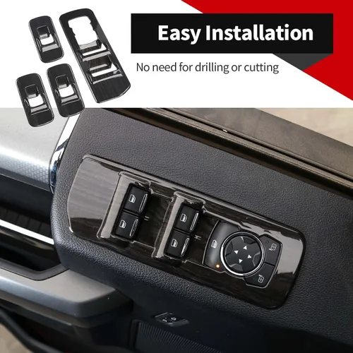 Vista 4 de Voodonala para F-150 2015-2020 Panel de elevación de ventana de puerta de coche para Ford F150 2015-2020 Adornos