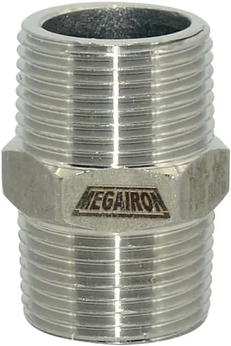 Vista 8 de Pezón hexagonal roscado macho NPT de 1/8 "x 1/8", acoplador rápido de acero inoxidable 304 (1/4")