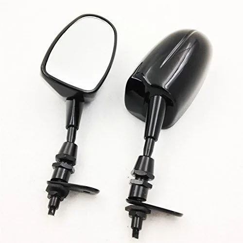 Vista 5 de XKH Group motocicleta Mini Racing Espejo para Suzuki Katana 600 750 GSXR600 750 1000 1100 Hayabusa Negro Nuevo