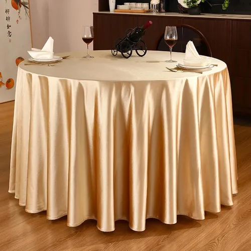 Vista 3 de Manteles de mesa de comedor, 63 x 63 pulgadas, cuadrado, dobladillo azul irregular, mantel de satén de color sólido