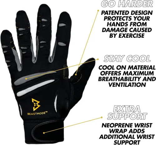 Vista 2 de Bionic Guantes de entrenamiento de gimnasio con dedos completos para mujer Beastmode