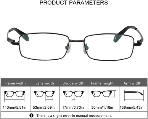 Vista 34 de Agstum Gafas ópticas de montura duradera de titanio con montura completa