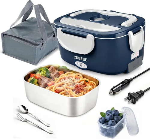 Vista 10 de Fiambrera eléctrica, calentador de alimentos portátil 1.5L para Negro