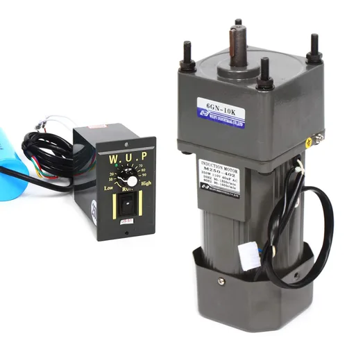 Vista 30 de 15W 10K AC110V 125 RPM Motor reductor de engranajes variable ajustable con controlador de velocidad para la industria