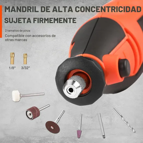 Vista 4 de ValueMax Kit de herramientas rotativas eléctricas, herramienta giratoria con cable de velocidad variable de 1.2 amperios con 120 accesorios