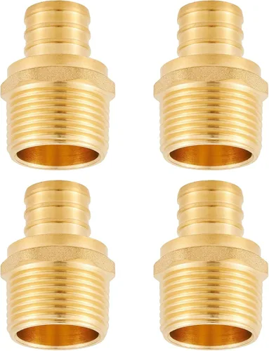Vista 7 de Accesorios Pex de latón sin plomo de 1/2 pulgada, adaptador hembra de 1/2 Pex, adaptador roscado hembra PEX 1/2 "x 1/2" NPT hembra, 1/2 pulgada Pex