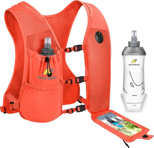 Vista 10 de Chaleco para correr con Botella Blanda de 350 ML de TPU, Chaleco Pequeño de Agua para Correr - Correas de Pecho Ajustables, Chaleco Ligero